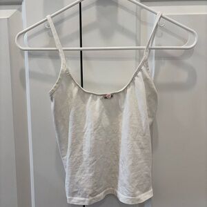 Cream Sleeveless Fitted Camisole Top